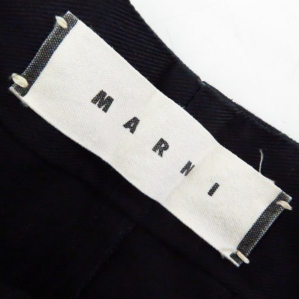 実際に弊社で買取させて頂いたMARNI/マルニ コットン混 チノパンツ ブラック/44の画像 2枚目