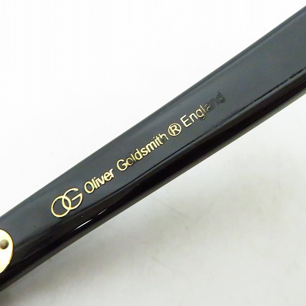 実際に弊社で買取させて頂いたOG×OLIVER GOLDSMITH/オージーバイオリバーゴールドスミス  VICECONSUL メガネフレーム/アイウェア ブラックの画像 4枚目