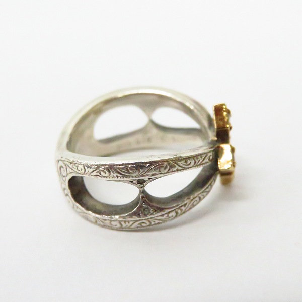 実際に弊社で買取させて頂いたLoree Rodkin/ローリーロドキン プリンセスクロス CZリング 18K/SV925 10号の画像 4枚目