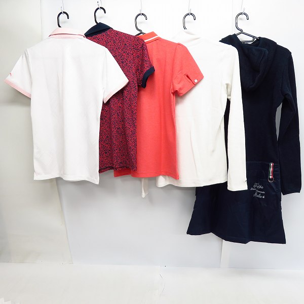 実際に弊社で買取させて頂いた【未使用】Kappa/カッパ  レディース ゴルフウエア ワンピース/ハイネックシャツ/ポロシャツ等/M 5点セットの画像 1枚目