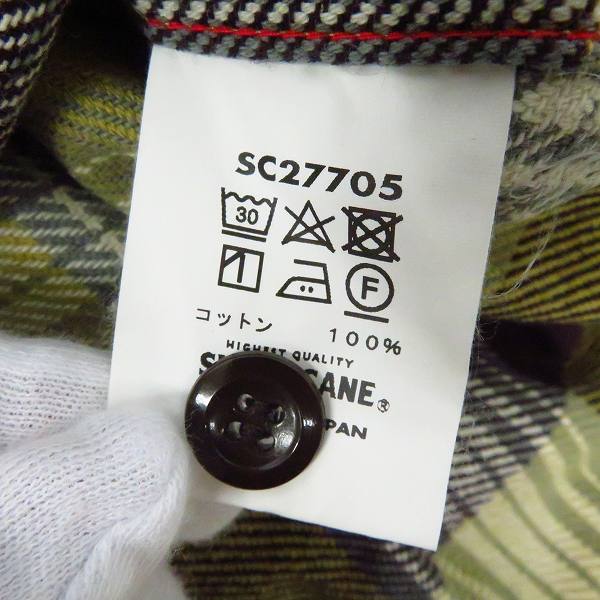 SUGAR CANE ネルシャツ sc27705 SUGAR CANE/シュガーケーン チェック柄 コットン長袖 ネルシャツ