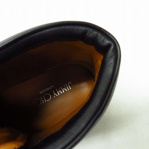 実際に弊社で買取させて頂いたJIMMY CHOO/ジミーチュウ スタースタッズ ハイカット レザー スニーカー/38の画像 4枚目