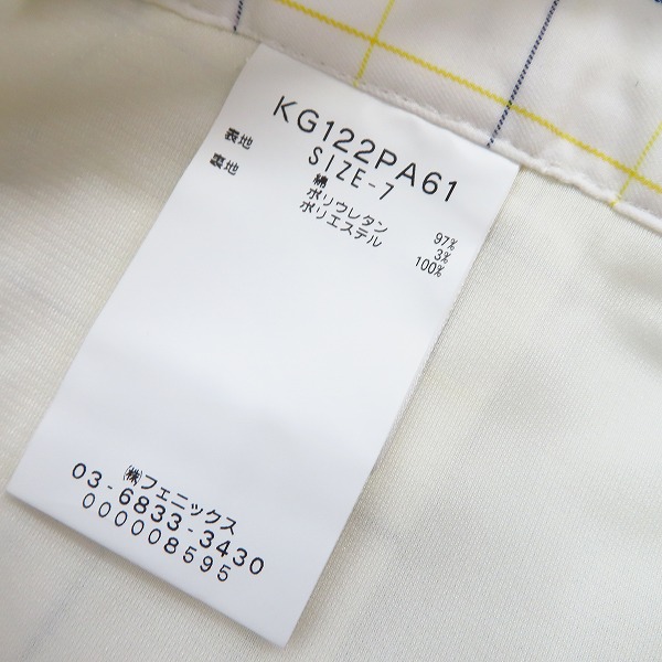 実際に弊社で買取させて頂いた【未使用】Kappa/カッパ  レディース ゴルフウエア チェック柄プリーツ/ミニスカート等 7/5点セットの画像 3枚目
