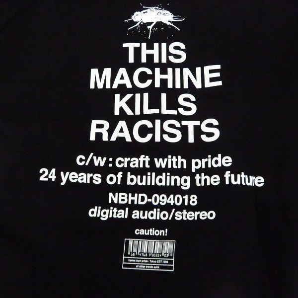 実際に弊社で買取させて頂いたNEIGHBORHOOD/ネイバーフッド THIS MACHINE KILLS RACISTS プリント ロンT/カットソー/Mの画像 6枚目