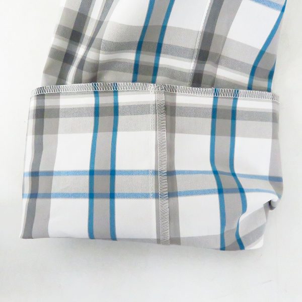 実際に弊社で買取させて頂いた【未使用】kappa/カッパ ゴルフ 白灰青系チェック柄ロングパンツ KG312PA22/76の画像 6枚目