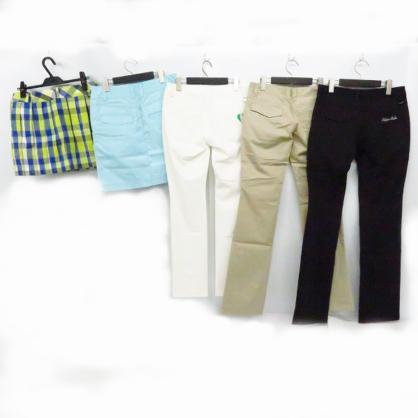 実際に弊社で買取させて頂いた【未使用】Kappa/カッパ  レディース ゴルフウエア プリーツスカート/ロングパンツ等 9/M ボトムス 5点セットの画像 1枚目