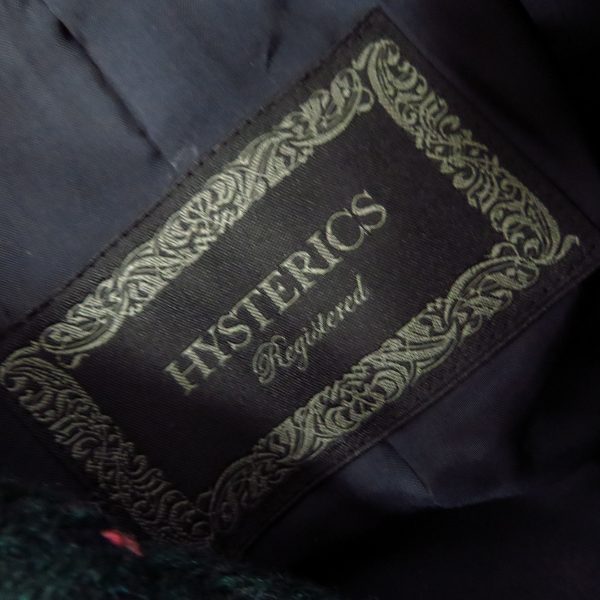 実際に弊社で買取させて頂いたHYSTERICS/ヒステリックス チェック ロングチェスターコート 05193AC02/FREEの画像 2枚目
