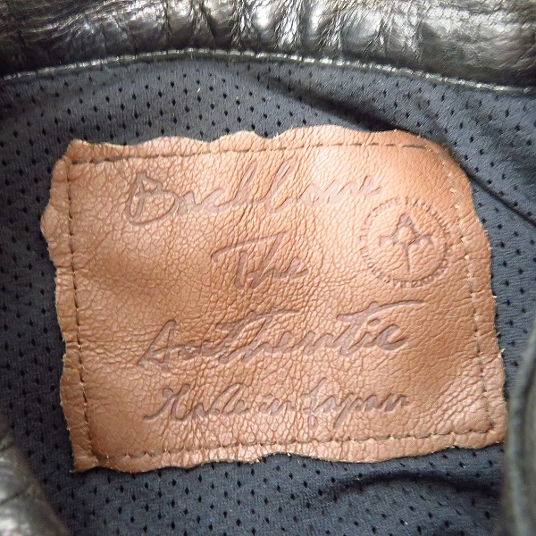 実際に弊社で買取させて頂いたBACK BONE/バックボーン 鹿革/ディアスキン レザーシャツ/長袖 ブラック BB10SS-LS20B/Mの画像 2枚目