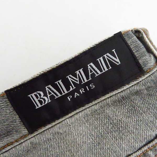 実際に弊社で買取させて頂いたBALMAIN/バルマン ダメージ加工 デニムパンツ H9HT523-B219/28の画像 2枚目