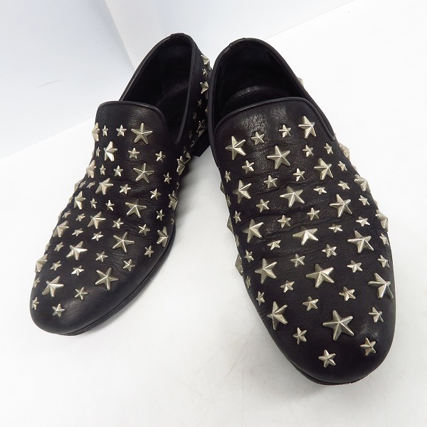 実際に弊社で買取させて頂いたJIMMY CHOO/ジミーチュウ スタースタッズ スリッポン/シューズ ブラック/41.5