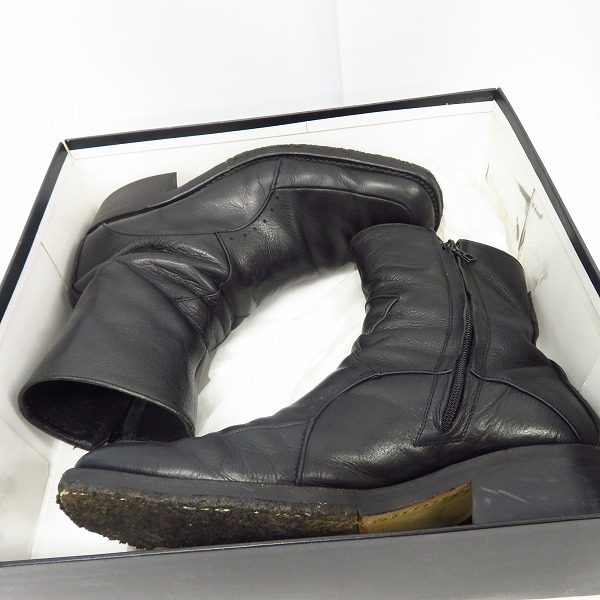 実際に弊社で買取させて頂いたalfredoBANNISTER/アルフレッドバニスター レザーブーツ サイドジップ/42の画像 8枚目