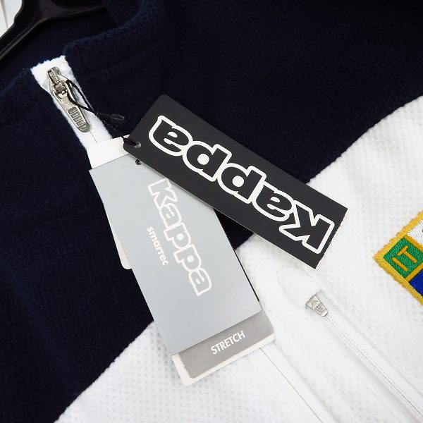 実際に弊社で買取させて頂いた【未使用】Kappa/カッパ ジップアップストレッチフリースジャケット ゴルフウェア ホワイト×ネイビー KG652KT53/Mの画像 5枚目