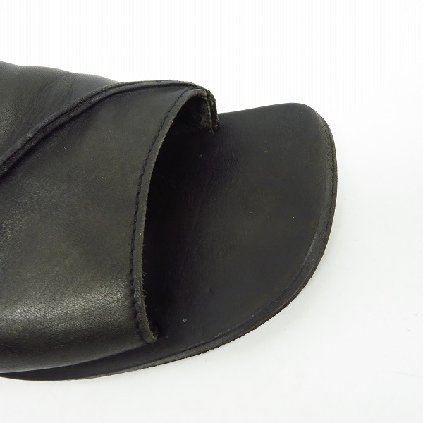 実際に弊社で買取させて頂いたalfredoBANNISTER/アルフレッドバニスター レザーサンダル ブラックの画像 6枚目