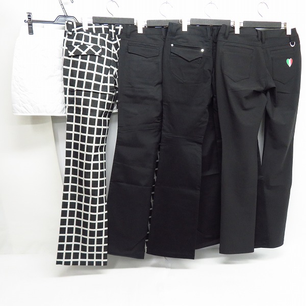 実際に弊社で買取させて頂いた【未使用】Kappa/カッパ  レディース ゴルフウエア smartecキルティングスカート/ロングパンツ等 11/L 5点セットの画像 1枚目