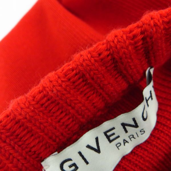 実際に弊社で買取させて頂いた【JPタグ】GIVENCHY/ジバンシィ 2020SS 袖ロゴ/ライン バンドヘビークルーネックセーター レッド/赤 BM90C04Y51/S の画像 5枚目