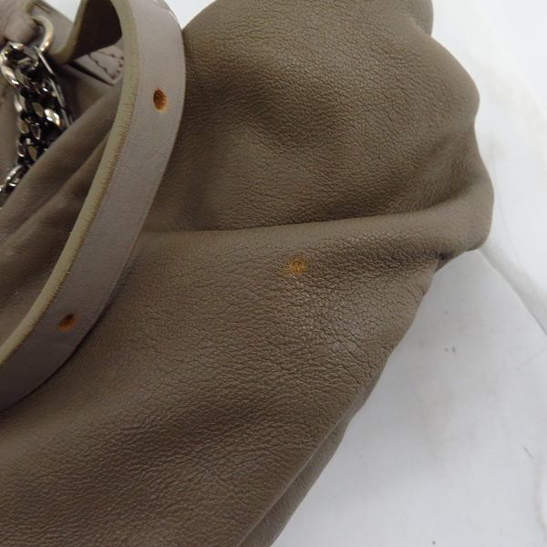 実際に弊社で買取させて頂いたJIMMY CHOO/ジミーチュウ BIKER/バイカー レザー チェーン ショルダーバッグの画像 9枚目