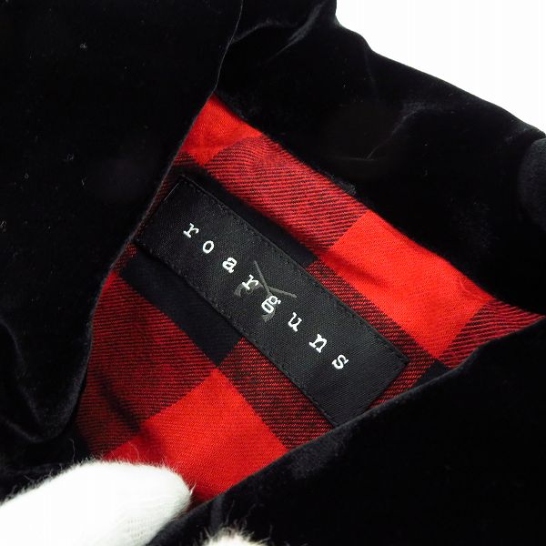 実際に弊社で買取させて頂いた【未使用】roarguns/ロアーガンズ K's別注 ベルベット コーチジャケット ブラック 18FGB-02KS/2の画像 2枚目