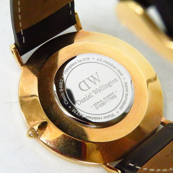 実際に弊社で買取させて頂いたDaniel Wellington/ダニエルウェリントン レザーベルト 腕時計 B40R2 の画像 3枚目