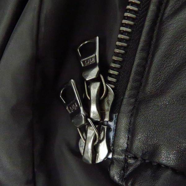 実際に弊社で買取させて頂いたBACKLASH/バックラッシュ クロム鞣し カンガルーレザー ダウンジャケット 1363-02/XXXLの画像 6枚目