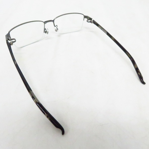 実際に弊社で買取させて頂いた999.9/フォーナインズ スクエア型 ハーフリム メガネフレーム/度入り S-850Tの画像 1枚目
