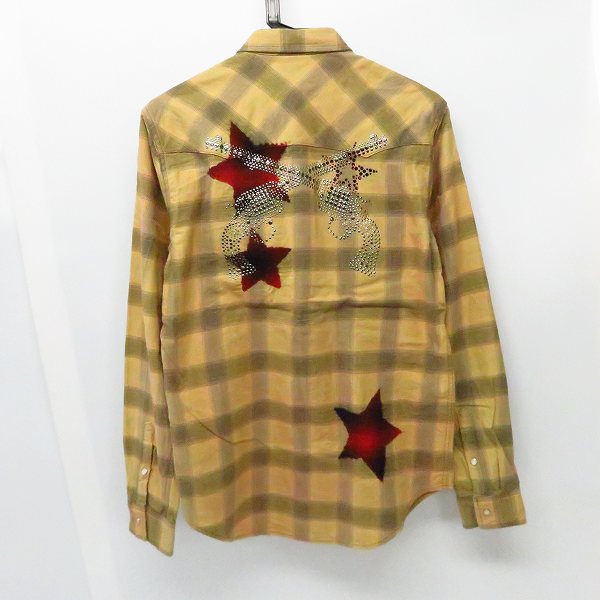 実際に弊社で買取させて頂いたroarguns/ロアーガンズ STAR PISTOL スワロ メタル クロスガン ブリーチ チェックシャツ 18FGS-03A/1の画像 1枚目