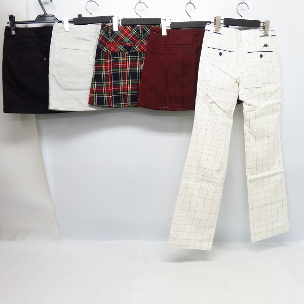 実際に弊社で買取させて頂いた【未使用】Kappa/カッパ  レディース ゴルフウエア チェック柄プリーツ/ミニスカート等 7/5点セットの画像 1枚目