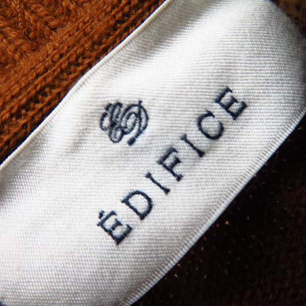 実際に弊社で買取させて頂いたEDIFICE/エディフィス ケーブルニット ジップアップ カーディガン 46の画像 2枚目