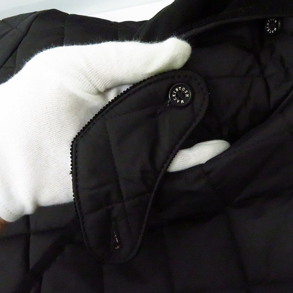 実際に弊社で買取させて頂いたMACKINTOSH SCOTLAND/マッキントッシュスコットランド 襟コーデュロイ キルティング ジャケットブラック /38の画像 5枚目