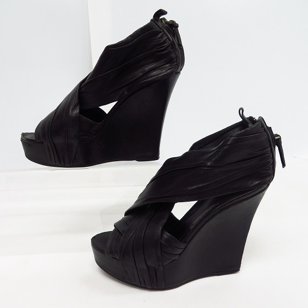 実際に弊社で買取させて頂いたGIVENCHY/ジバンシー バックジップウェッジソールヒール サンダル/36の画像 3枚目