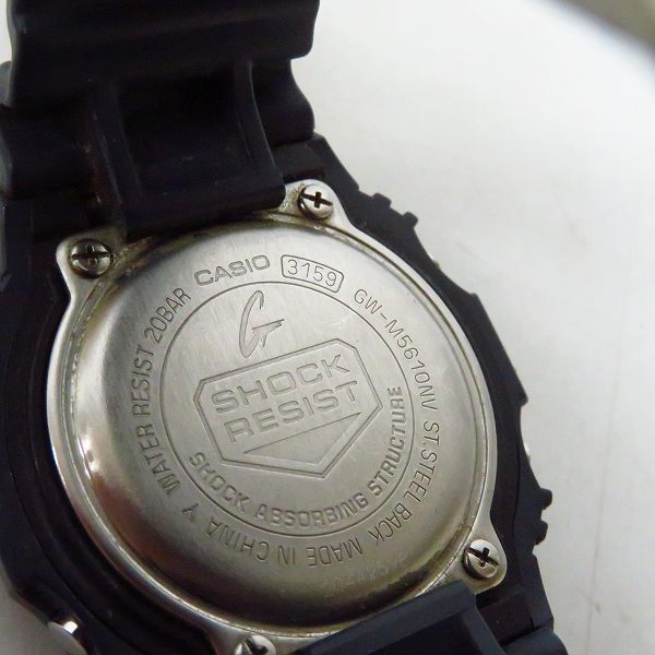 実際に弊社で買取させて頂いたG-SHOCK/Gショック 世界6局対応電波ソーラー スクエア ネイビーブルー/GW-M5610NV-2JFの画像 3枚目
