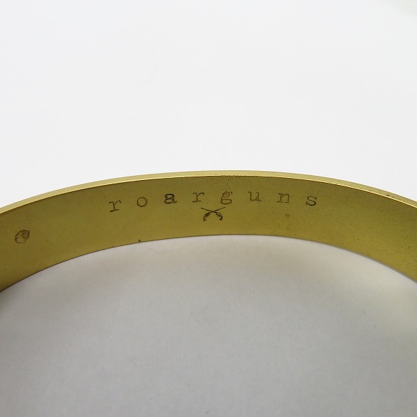 実際に弊社で買取させて頂いたroarguns/ロアーガンズ NO WAR NO KILLS NO GUNS BANGLE バングル ゴールド 18FGQ-25の画像 5枚目
