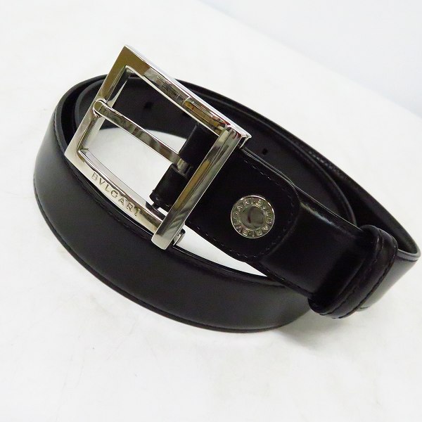 実際に弊社で買取させて頂いたBVLGARI/ブルガリ ロゴバックル レザー ベルト 44