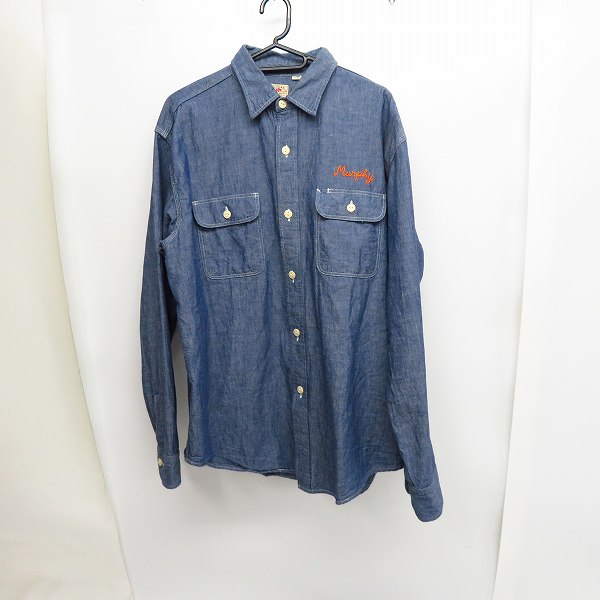 実際に弊社で買取させて頂いたSUGAR CANE/シュガーケーン CHAMBRAY WORK SHIRT シャンブレー ワークシャツ SC27716/XL