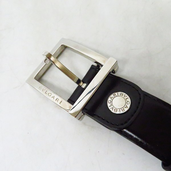 実際に弊社で買取させて頂いたBVLGARI/ブルガリ ロゴバックル レザー ベルト 44の画像 1枚目