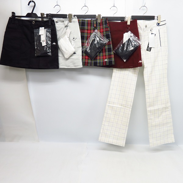実際に弊社で買取させて頂いた【未使用】Kappa/カッパ  レディース ゴルフウエア チェック柄プリーツ/ミニスカート等 7/5点セット