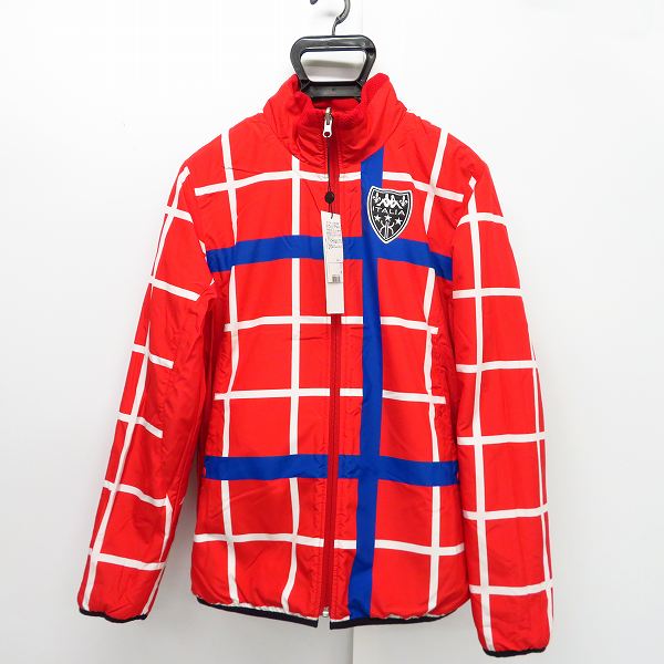 実際に弊社で買取させて頂いた【未使用】Kappa/カッパ リバーシブルフルジップブルゾン/ジャケット レッド ゴルフウェア Mの画像 2枚目