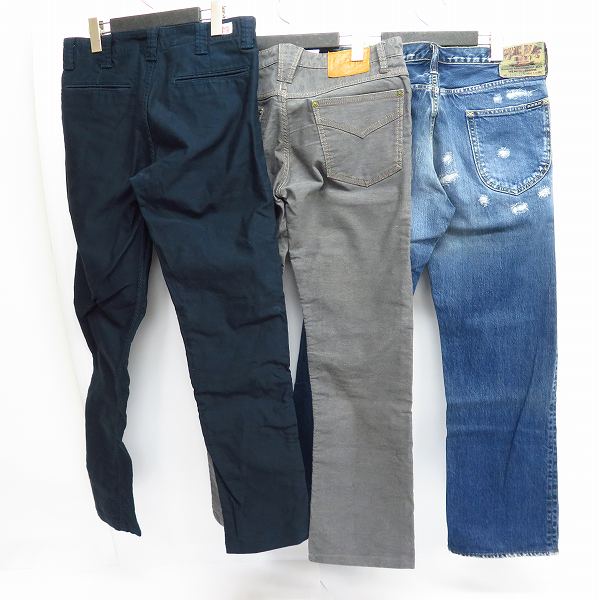 実際に弊社で買取させて頂いたBLUE BLUE/HRM/ブルーブルー/HRマーケット デニムパンツ/ストレッチパンツ 等 Size：1/31/33 3点セットの画像 1枚目