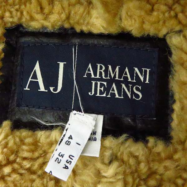 実際に弊社で買取させて頂いたARMANI JEANS/アルマーニジーンズ 内ボア シングル ライダースジャケット/48の画像 2枚目