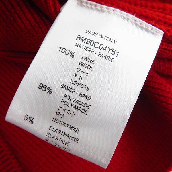 実際に弊社で買取させて頂いた【JPタグ】GIVENCHY/ジバンシィ 2020SS 袖ロゴ/ライン バンドヘビークルーネックセーター レッド/赤 BM90C04Y51/S の画像 3枚目