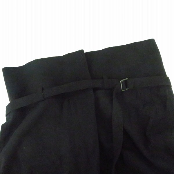 実際に弊社で買取させて頂いたANN DEMEULEMEESTER/アンドゥムルメステール ウール ベルト付きラップデザイン パンツ/34の画像 6枚目