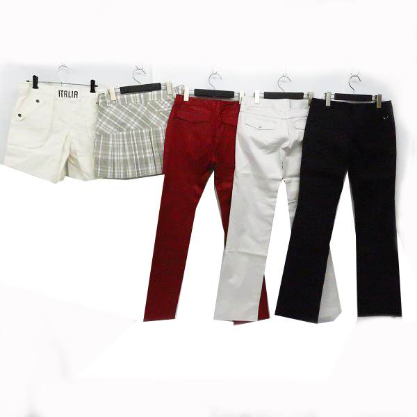 実際に弊社で買取させて頂いた【未使用】Kappa/カッパ  レディース ゴルフウエア ショートパンツ/スカート/ロングパンツ サイズ9 ボトムス 5点セットの画像 1枚目