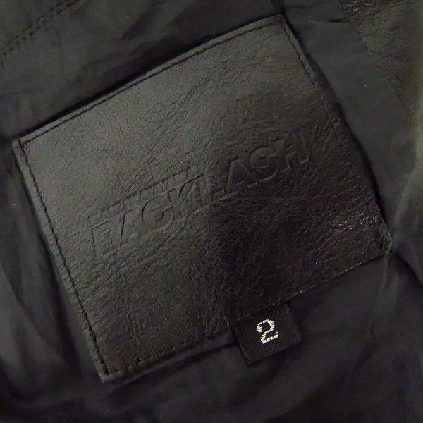 実際に弊社で買取させて頂いたBACKLASH/バックラッシュ カンガルーレザー ダウンジャケット 1363-02/Ｍの画像 2枚目