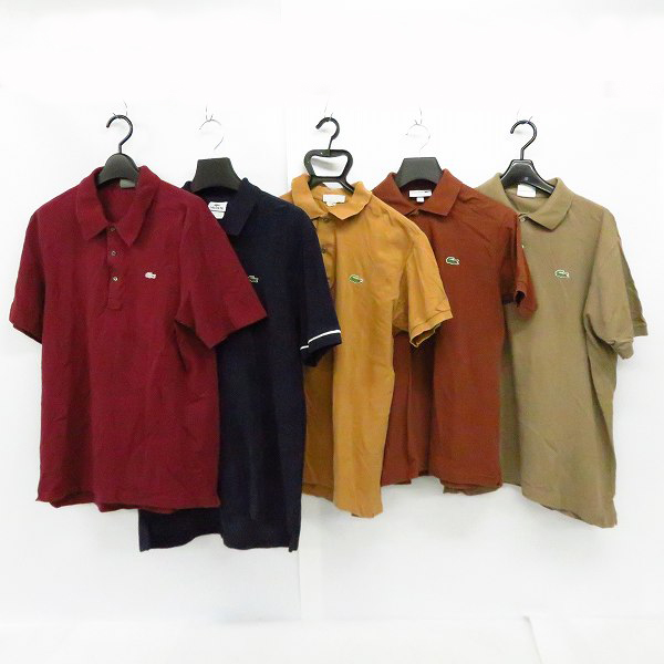 実際に弊社で買取させて頂いたLACOSTE/ラコステ ハーフスリーブ/半袖 ポロシャツ Size：3/4/5 5点セット
