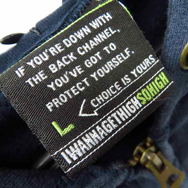 実際に弊社で買取させて頂いたBackChannel/バックチャンネル ジップアップパーカー ネイビー/Lの画像 3枚目