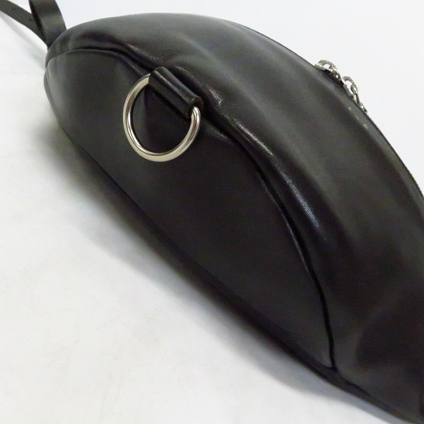 実際に弊社で買取させて頂いたLAD MUSICIAN/ラッドミュージシャン レザーショルダーバッグ/ボディバッグ ブラックの画像 2枚目