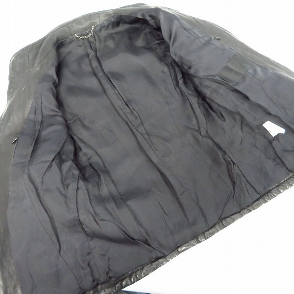 実際に弊社で買取させて頂いたThe Viridi-anne/ヴィリジアン ジップアップ レザー ジャケット/ブラック VI-1607-06 日本製/1の画像 2枚目