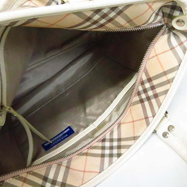 実際に弊社で買取させて頂いたBURBERRY BLUE LABEL/バーバリーブルーレーベル チェック柄 ハンドバッグの画像 3枚目
