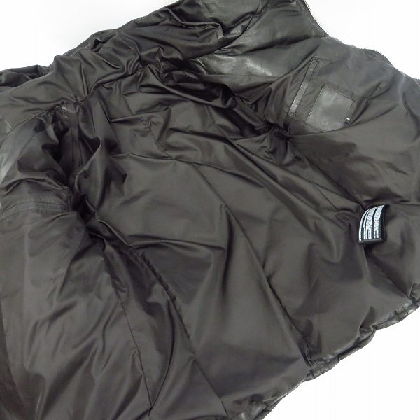 実際に弊社で買取させて頂いたBACKLASH/バックラッシュ カンガルーレザー キルティング ホワイトグース ダウンジャケット ブラック 1363-02/Sの画像 2枚目