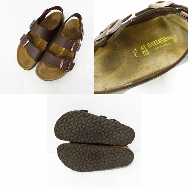 実際に弊社で買取させて頂いたBIRKENSTOCK/ビルケンシュトック Arizona/MILANO レザーサンダル/41 2点セットの画像 1枚目