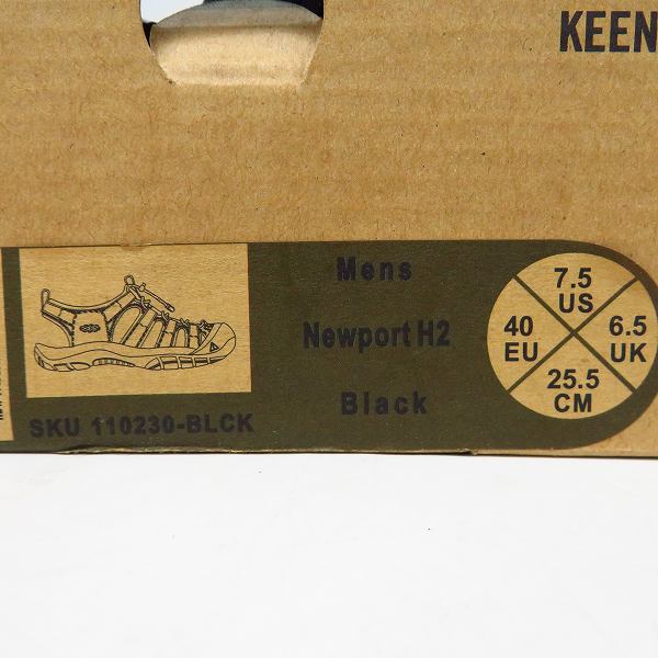 実際に弊社で買取させて頂いたKEEN/キーン NEWPORT H2/ニューポート サンダル  110230-BLACK/ブラック 25.5cmの画像 9枚目